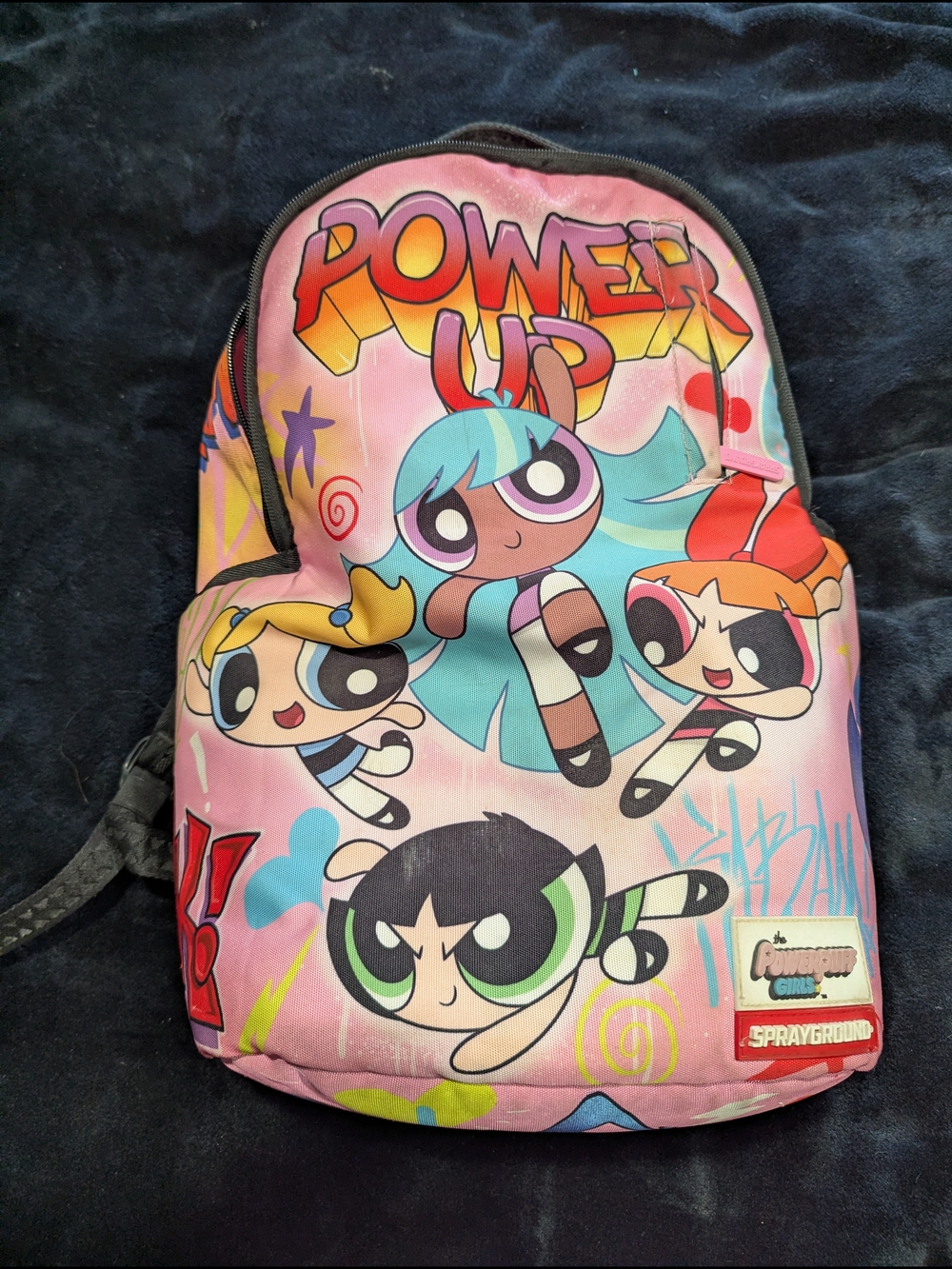 Sprayground Powerpuff Girls Kids Backpack in Pink, Teal & Yellow